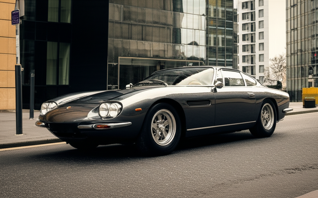 Lamborghini 400 GT in urban setting