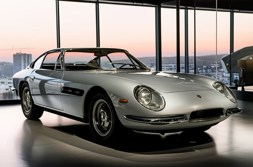 Lamborghini 400 GT in classic car showroom